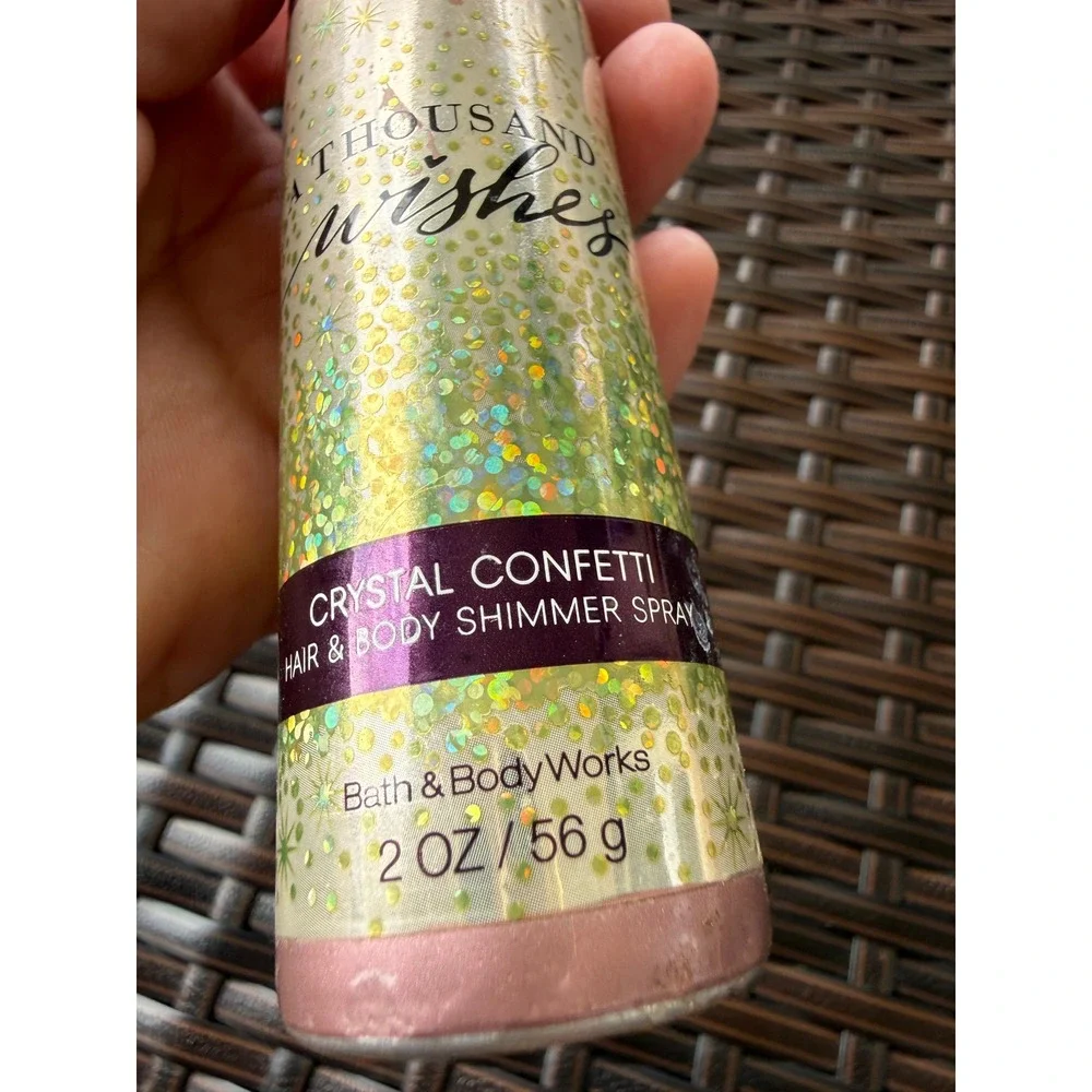 75% FULL  A Thousand Wishes Crystal Confetti Hair Body Shimmer Spray 2oz